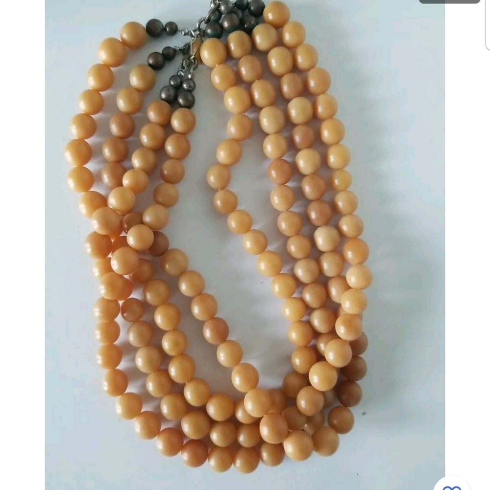Designs by Paula 1980s 4-Strand‎ Bead Choker Necklace